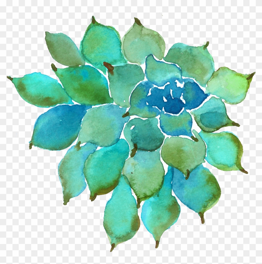 Watercolor Succulent Png - Watercolor Painting Clipart