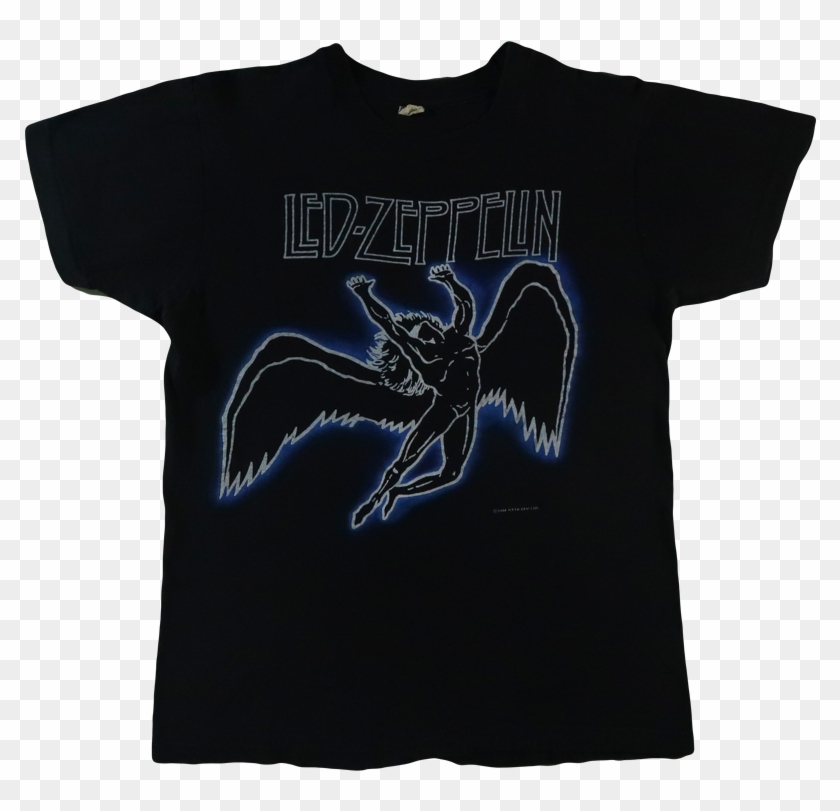 Rare Vintage Nike T Shirt 80s 90s Tee - Led Zeppelin United States Of America 1977 Clipart