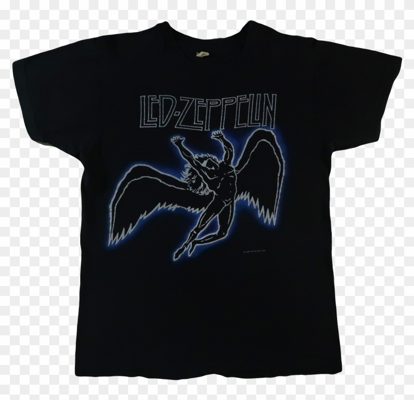 Rare Vintage Nike T Shirt 80s 90s Tee - Led Zeppelin United States Of America 1977 Clipart #3951496