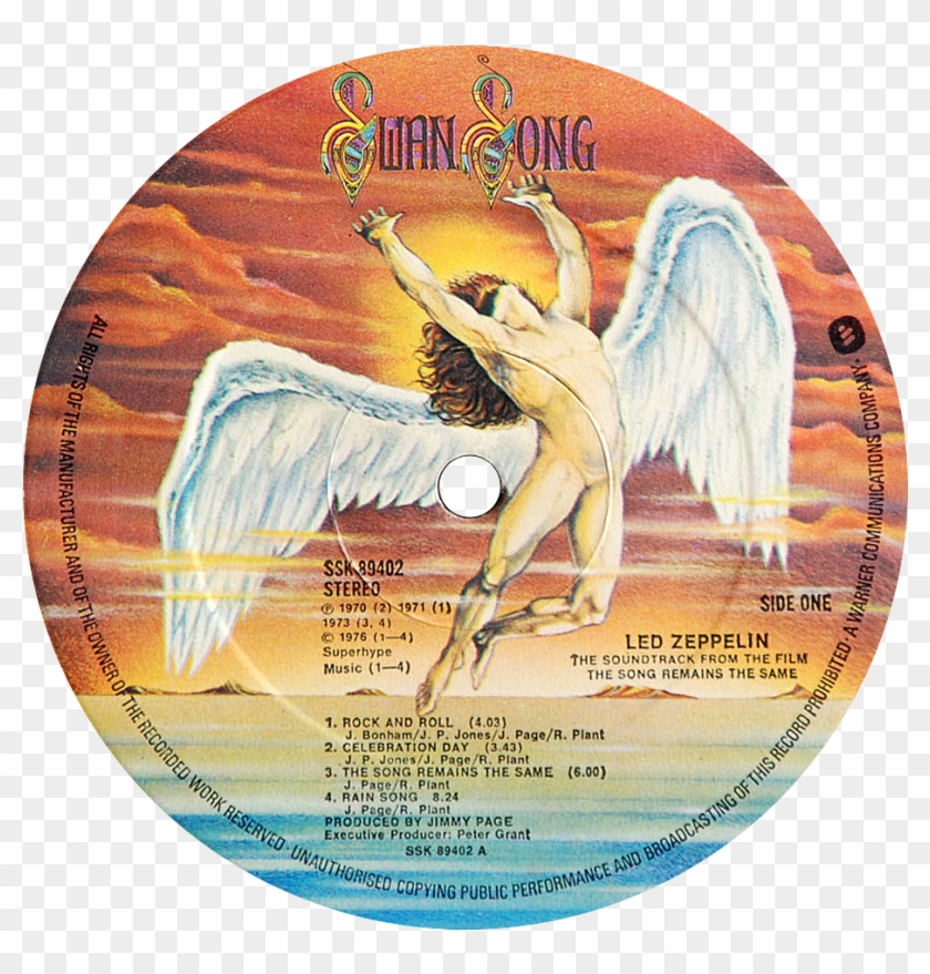 The Labels Are Nearly Identical, The Publishing Credits - Led Zeppelin Swan Song Label Clipart #3951630