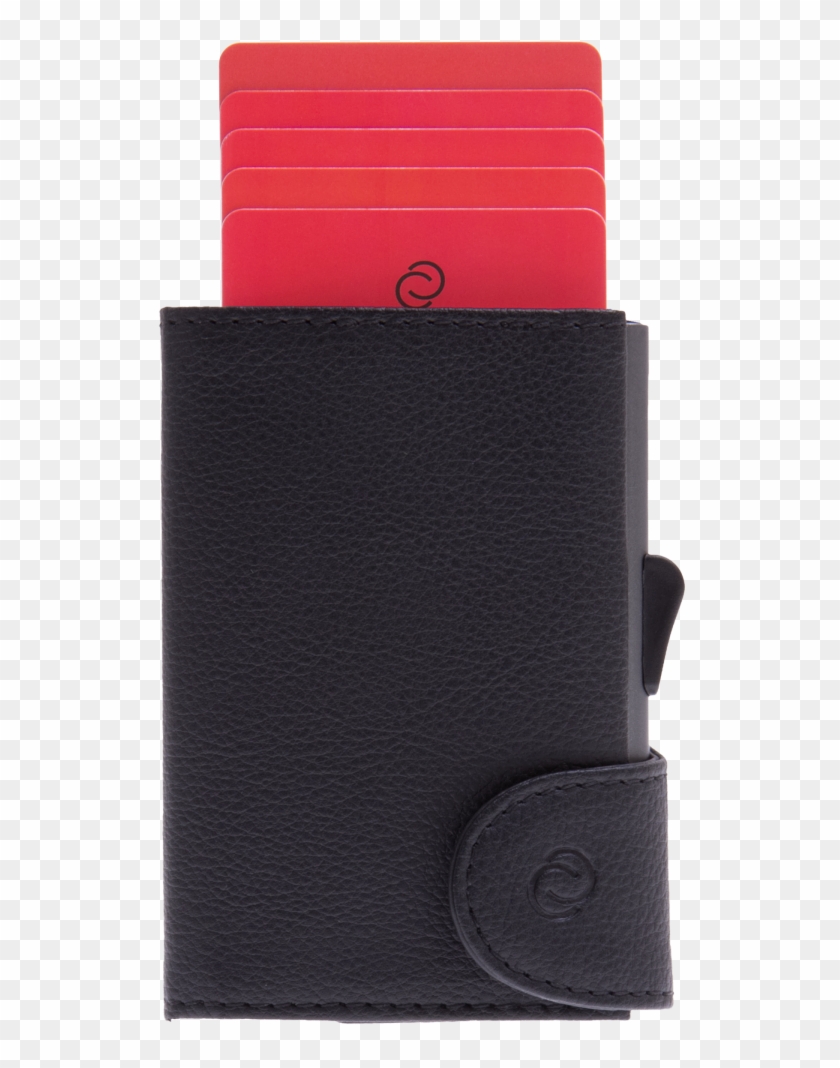 C-secure Aluminum Card Holder With Pu Leather With - ארנקים ללא עור Clipart