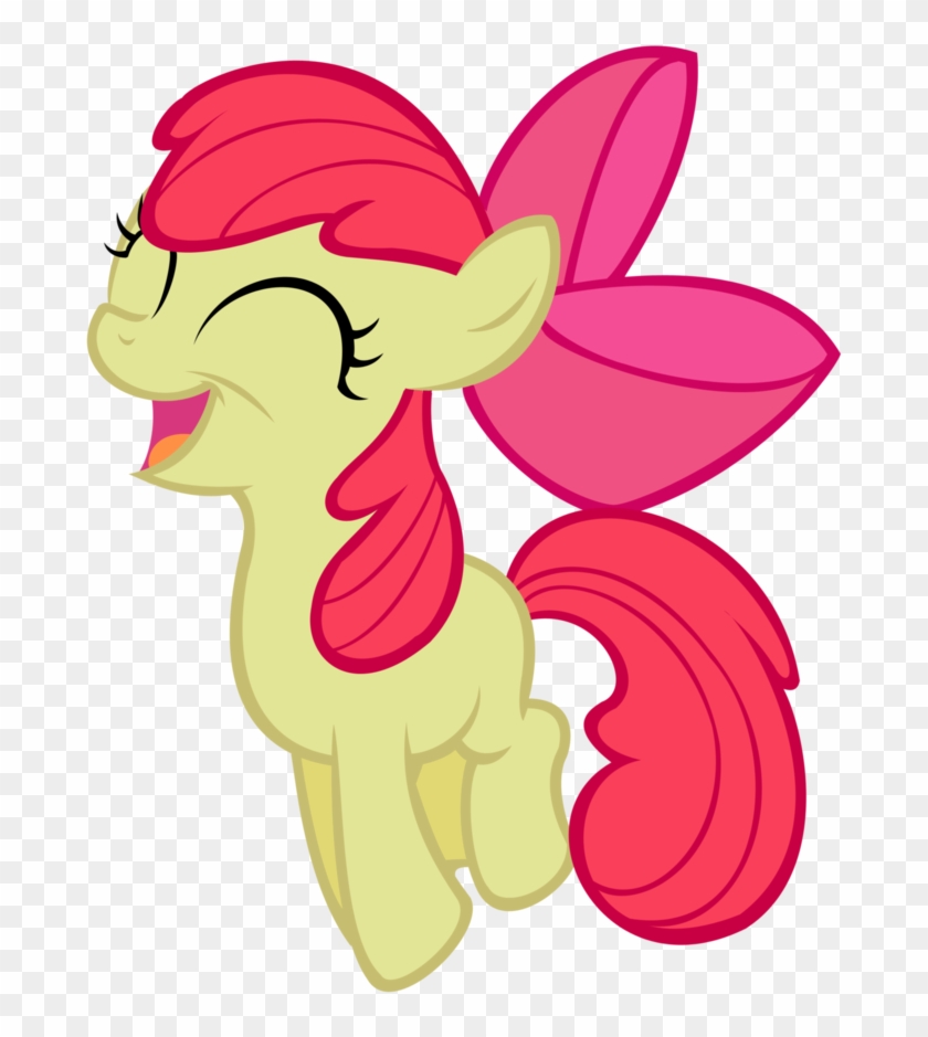 Apple Bloom, Eyes Closed, Happy, Open Mouth, Safe, - Mlp Apple Bloom Happy Clipart
