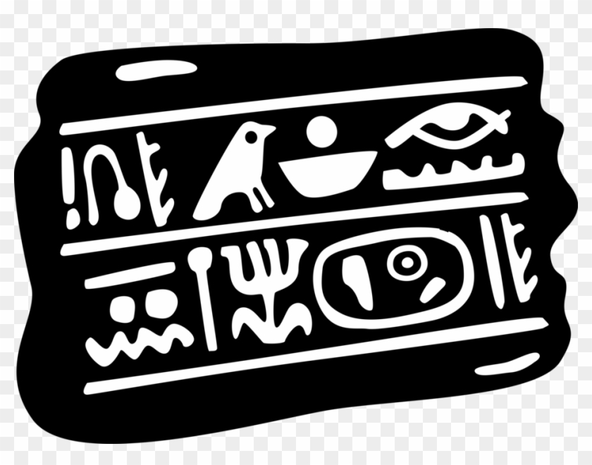 Vector Illustration Of Ancient Egyptian Hieroglyphs Clipart