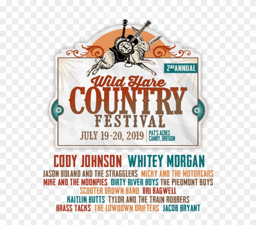 2019 Wild Hare Country Festival @ Pat's Acres Racing - Poster Clipart #3952956