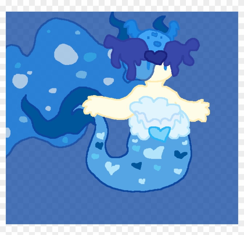 Water Dragon Princess - Illustration Clipart