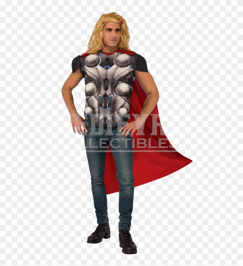 Adult Avengers 2 Deluxe Thor Costume Top And Cape - Avengers: Age Of Ultron Clipart #3954363