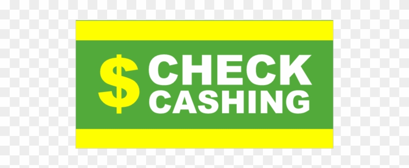 Vinyl Check Cashing Banner With Dollar Sign Graphic - Check Cashing Sign Clipart #3954731
