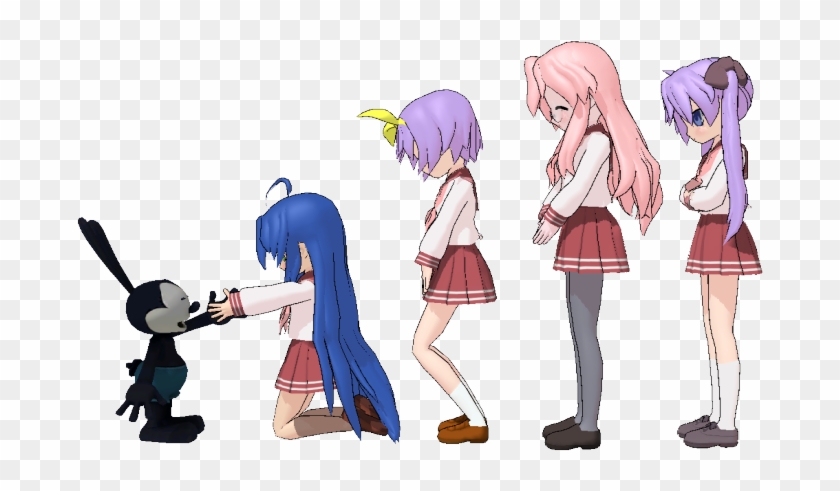 Seriously, Konata Meets Oswald - Cartoon Clipart