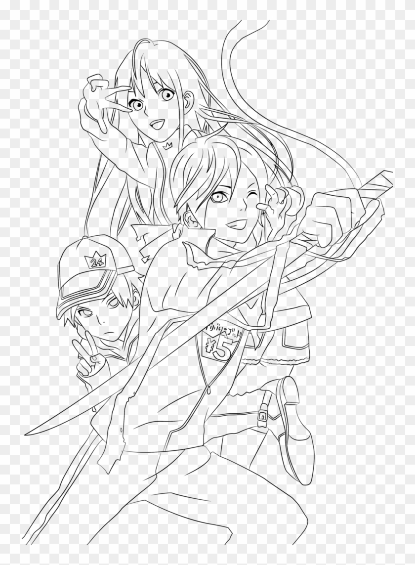 Anime Sheets Noragami   Manga Adult Coloring Page Clipart ...