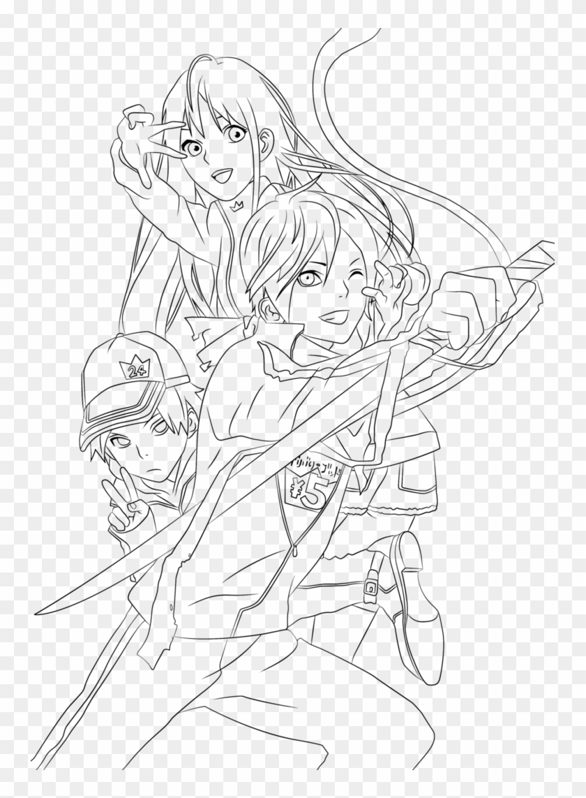 Anime Sheets Noragami - Manga Adult Coloring Page Clipart #3955031