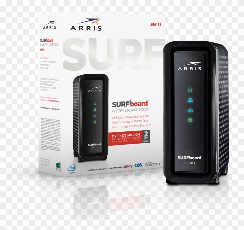 Arris Surfboard Sb6183 Cable Modem Docsis 3 0 Certified - Arris Touchstone Sb6183 Clipart