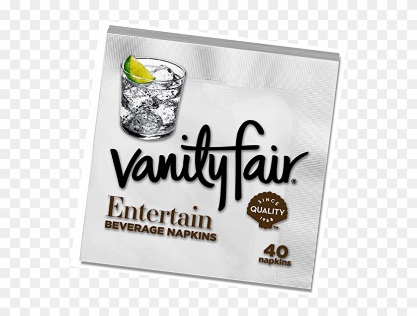 Vanity Fair Entertain Beverage Napkin, 40 Count, White - Vanity Fair Extra Absorbent Napkins Clipart