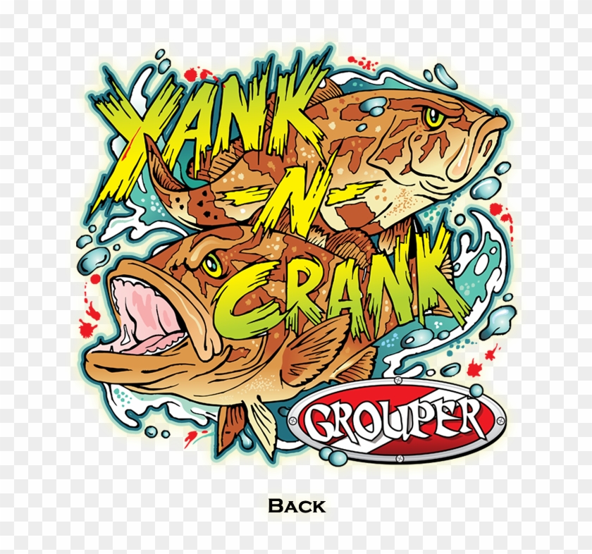Grouper Yank N Crank Grouper Logo Back 89493 Zoom - Illustration Clipart