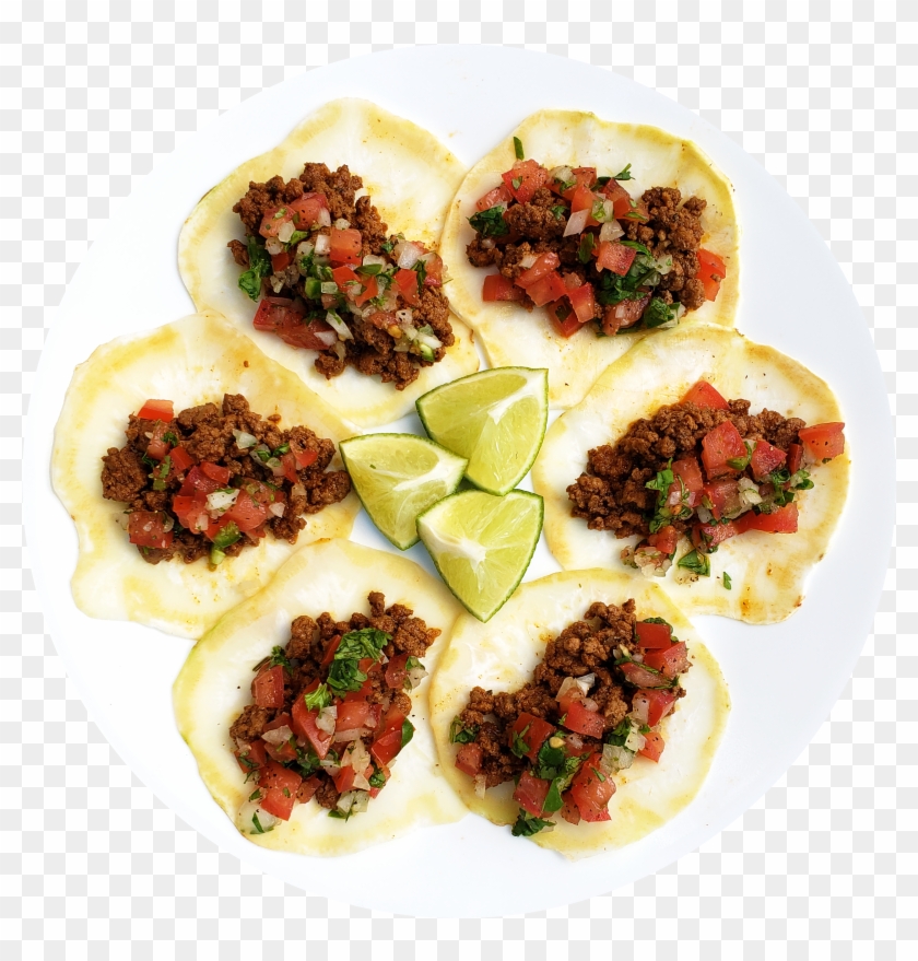#7 100% Grass-fed Beef Tacos On Celery Root Tortillas Clipart