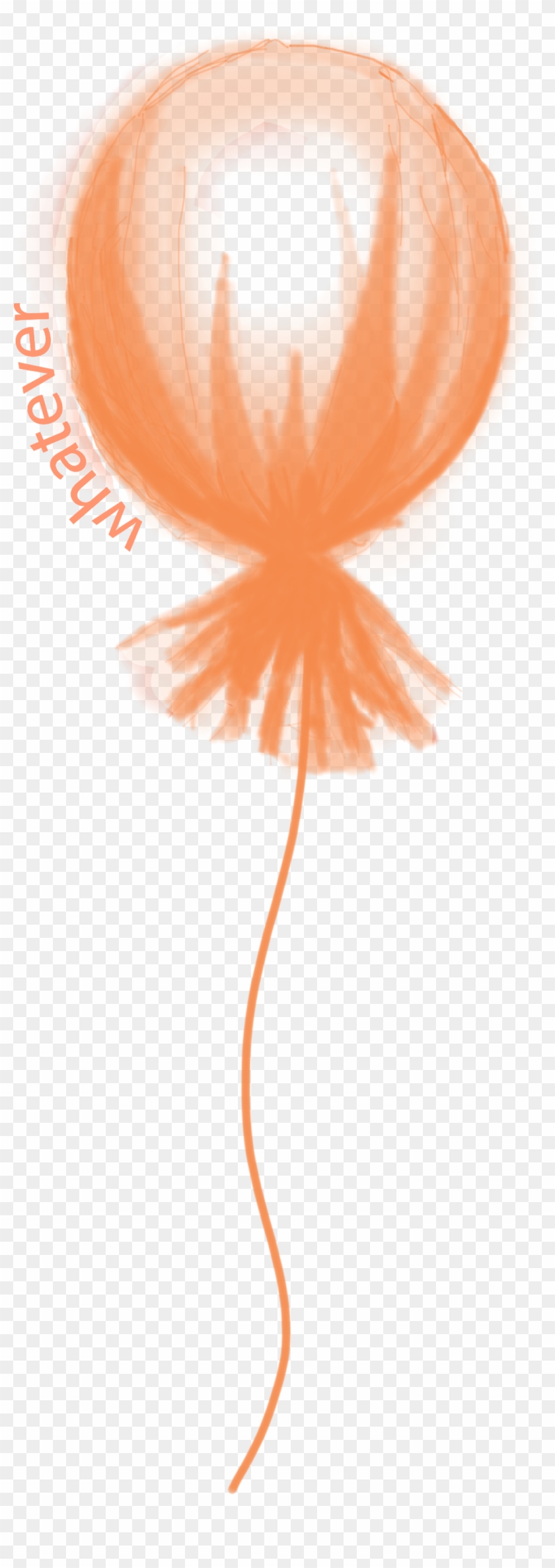 Orange Whatever Balloon - Illustration Clipart