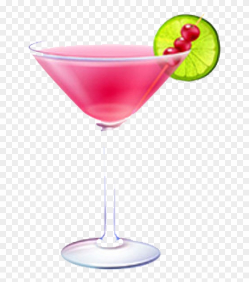 Cosmopolitan Martini Bloody - Martini Glass Vector Png Clipart #3956436