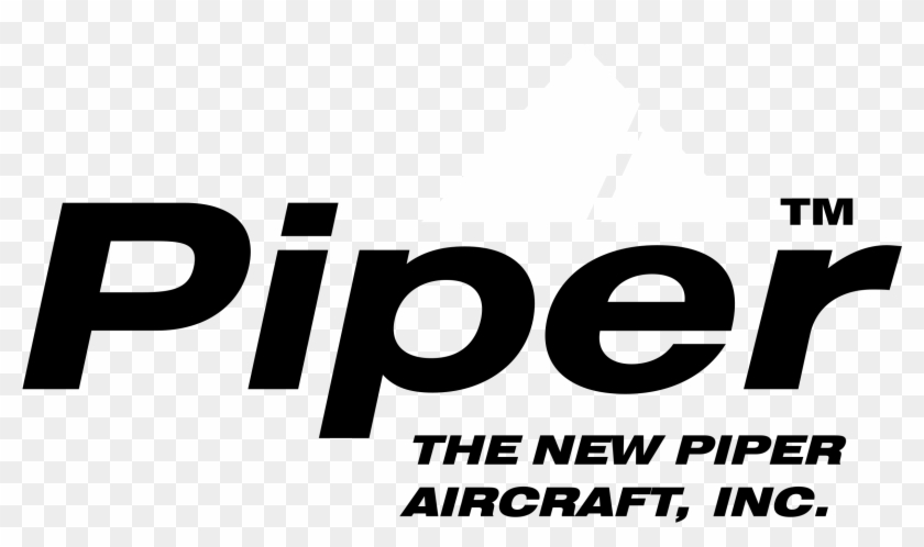 The New Piper Aircraft Logo Black And White - Piper Aircraft Clipart