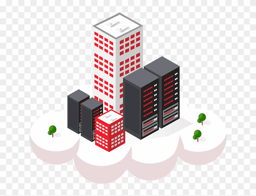 Hybrid Cloud - Skyscraper Clipart