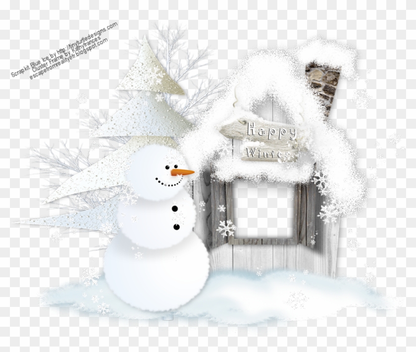 These Adorable Cluster Frames & Clusters Were Made - Snow Clipart
