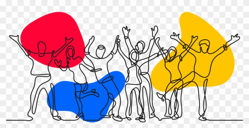 Lines & Colors - People Line Drawing Clipart