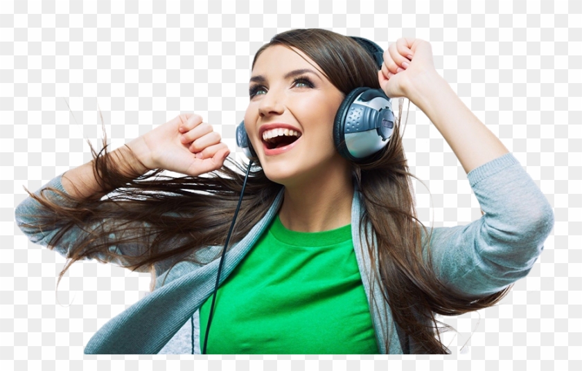 Slider Man 07 - Girl With Headphone Png Clipart
