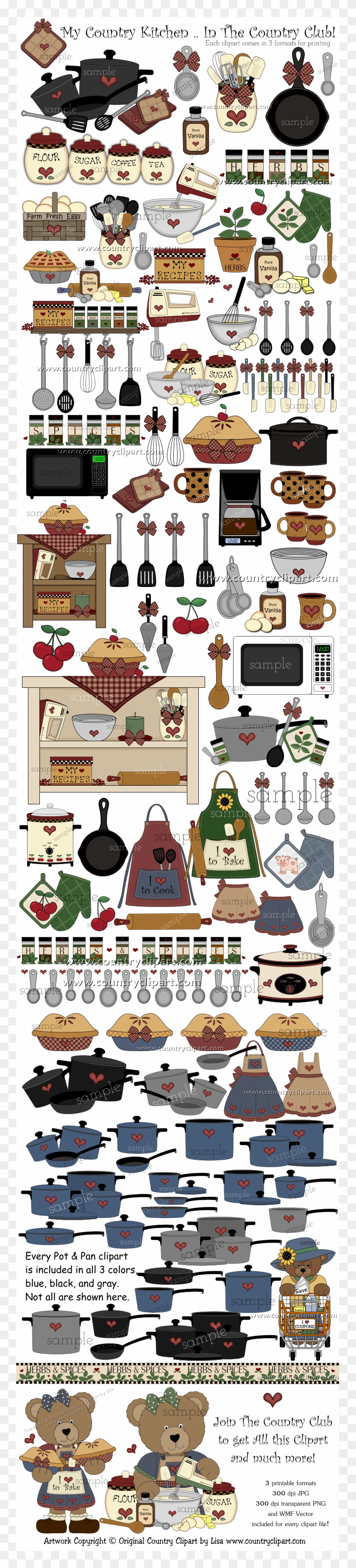 Kitchen Cooking Baking Clipart - Free Kitchen Graphics - Png Download
