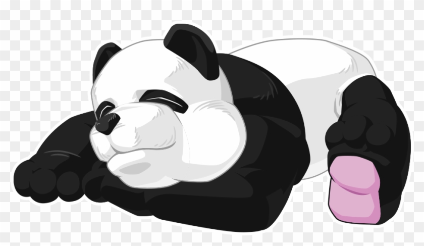 Giant Royalty Free Illustration Royaltyfree Transprent - Panda Tidur Clipart
