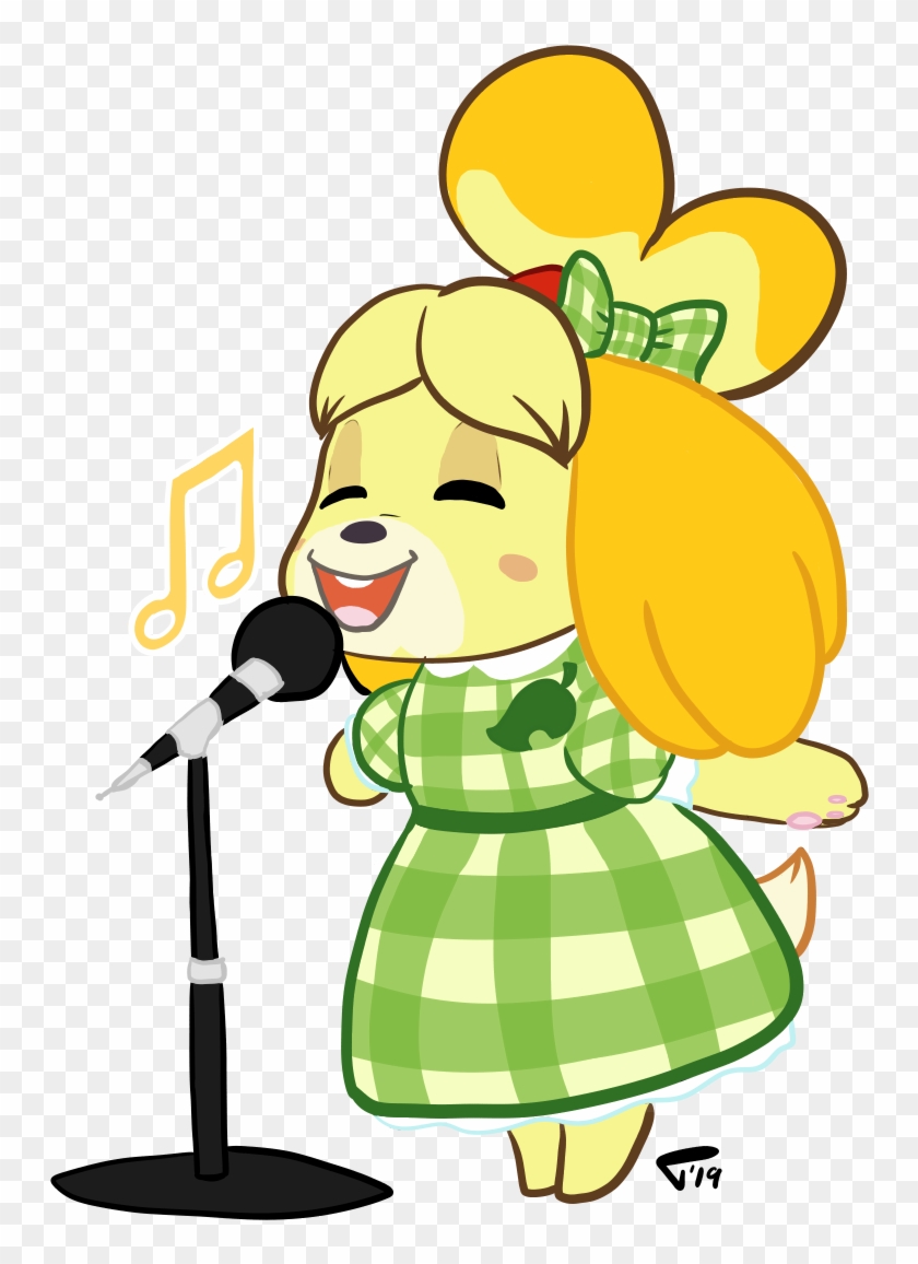 2 Jan - Animal Crossing Isabelle Singing Clipart