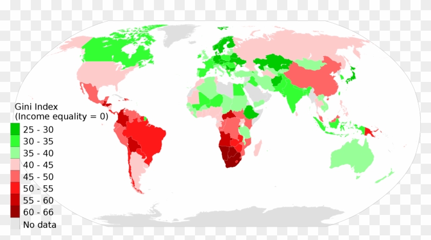 Country Clipart Human Population - Poverty Around The World Map - Png Download #3959507