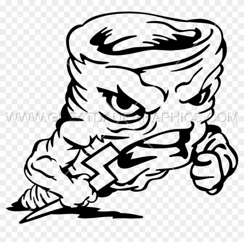 Tornado Production Ready - Angry Tornado Drawing Clipart #3959528