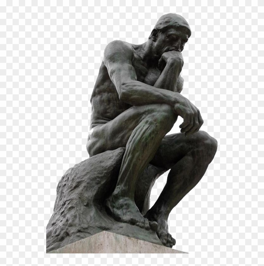 Thinking Man Statue Png Clipart #3959672