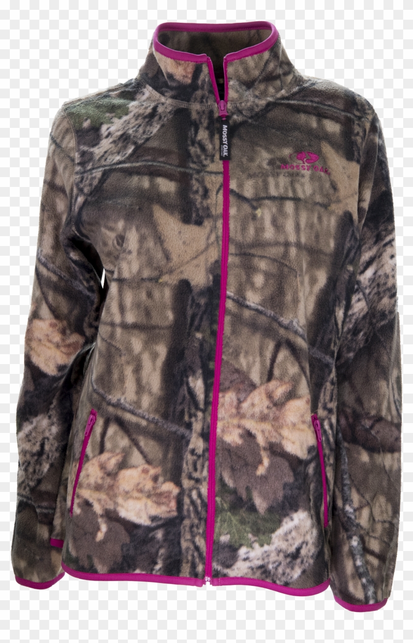 Mossy Oak Women's Fleece Camo Full Zip Jacket, Mo Breakup - Pink Mossy Oak Jacket Clipart