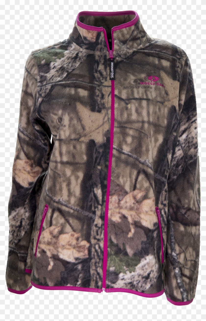 Mossy Oak Women's Fleece Camo Full Zip Jacket, Mo Breakup - Pink Mossy Oak Jacket Clipart #3960084
