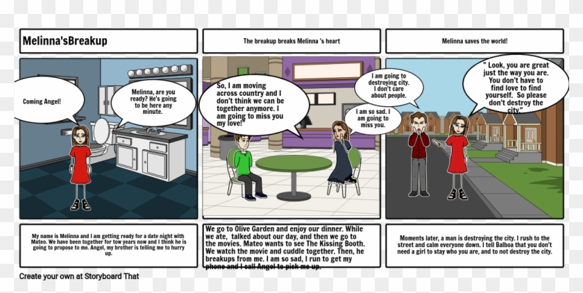 Melinna's Breakup - Cartoon Clipart