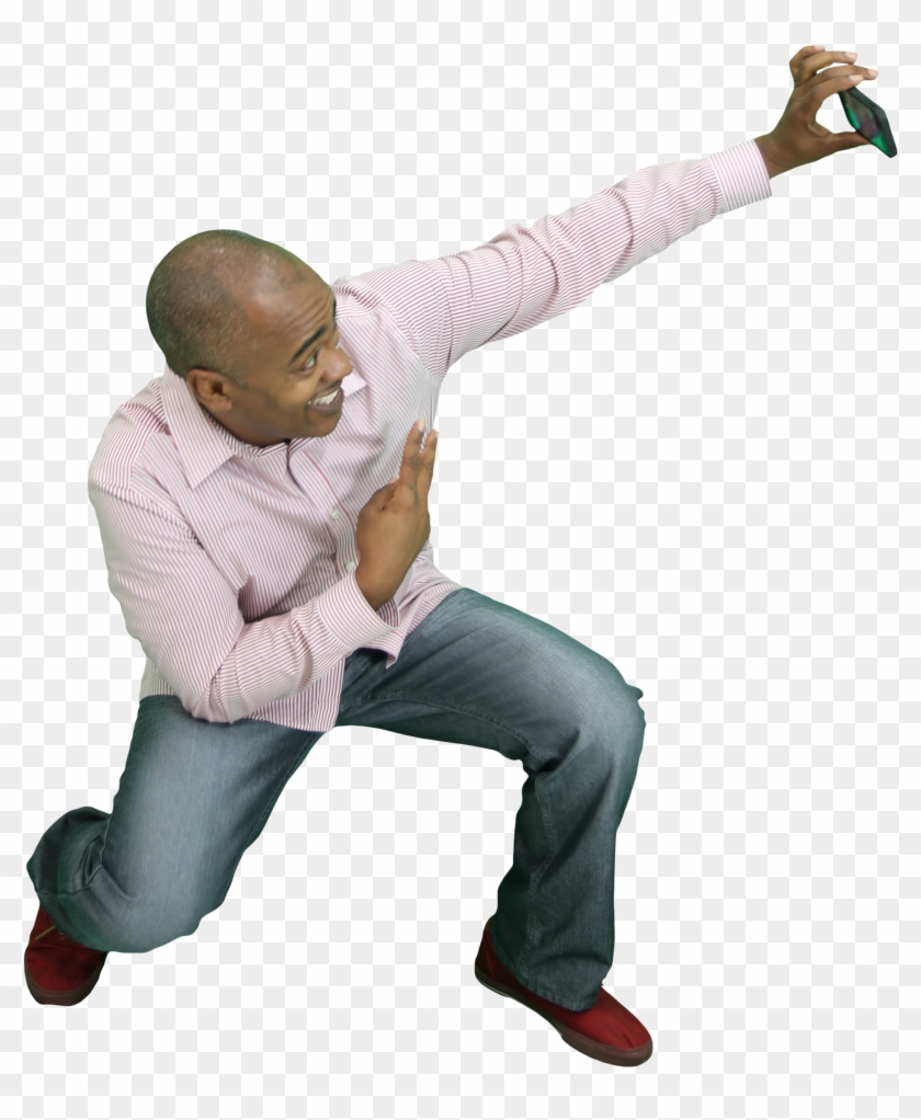 Selfie Man - Sitting Clipart