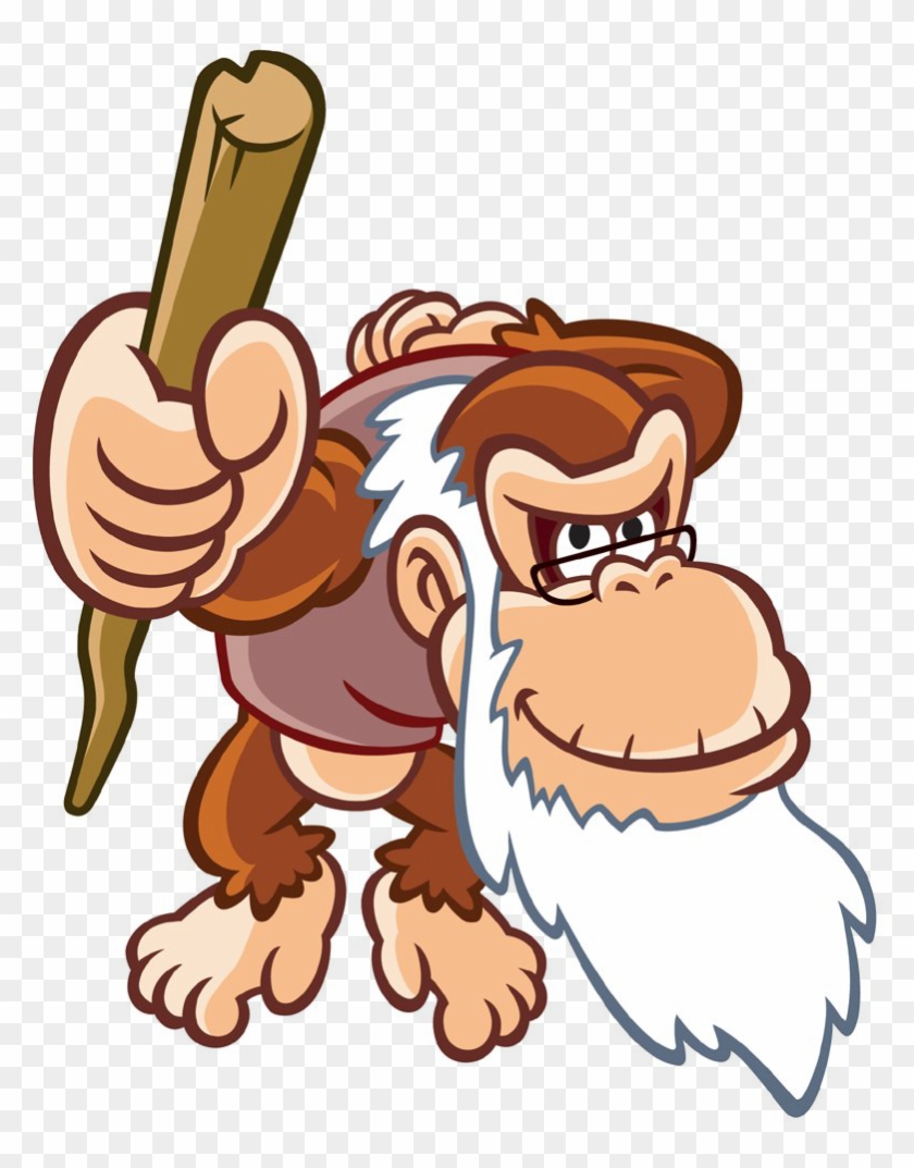 Cartoon King Png - Dk King Of Swing Cranky Kong Clipart