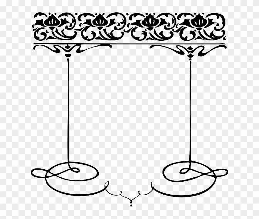 Black, Scroll, Corner, Western, Fancy, Frame, Design - Shadi Clip Art Logo - Png Download