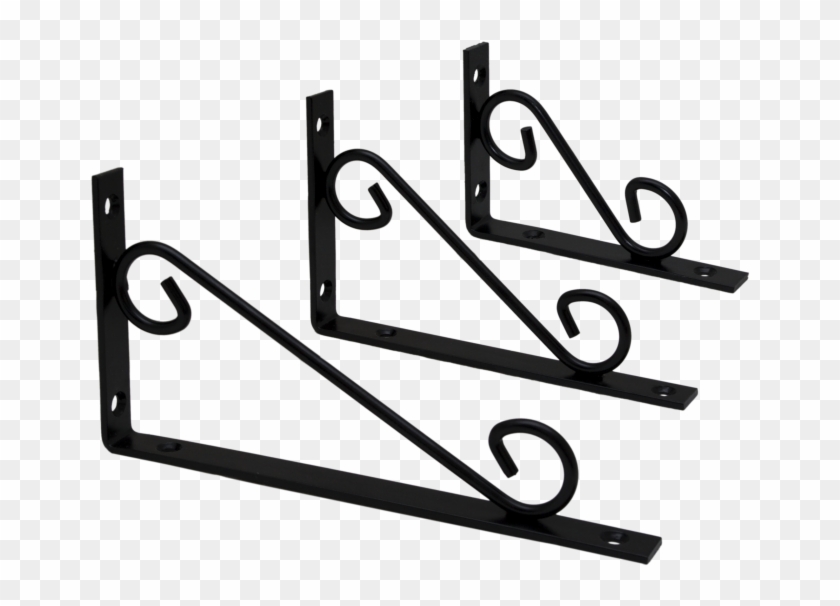 Scroll Brackets - Black - Shelving Brackets Bunnings Clipart #3960857