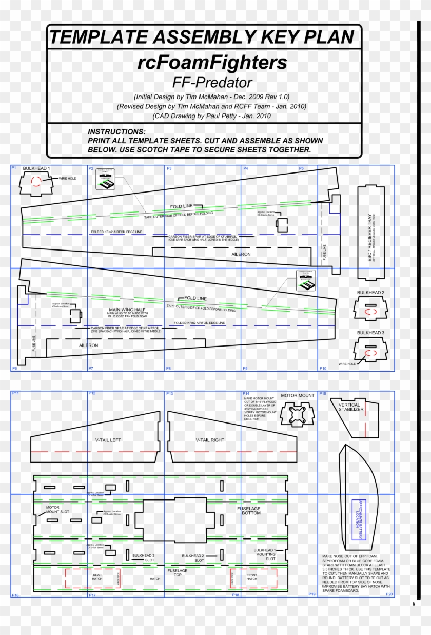 Ff-predator Plans - Rc Predator Plans Clipart #3961253