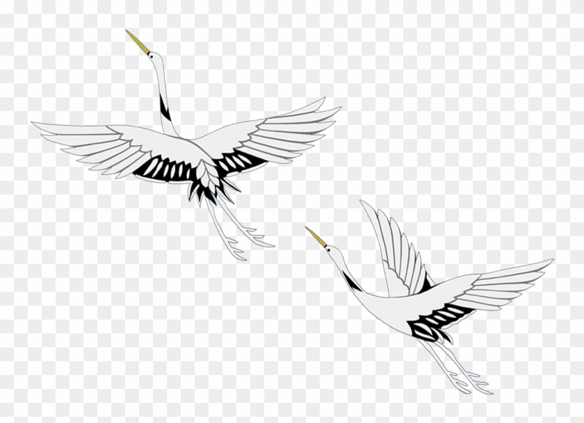 Jpg Freeuse Crane Bird Wash Painting Transprent Png - Cranes In Flight Paintings Clipart #3961555