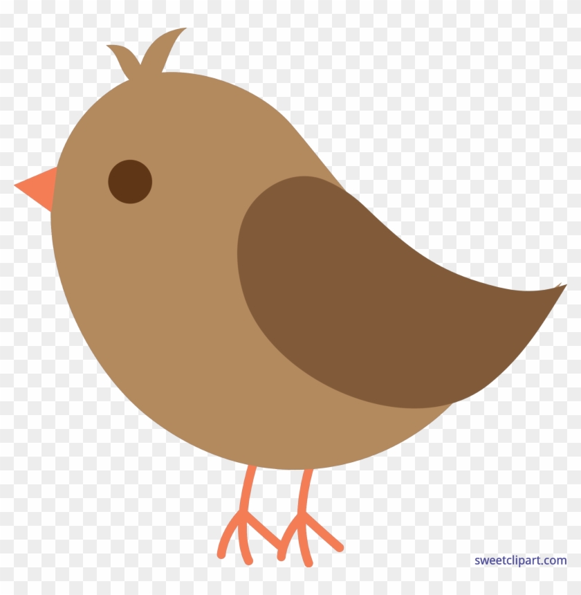 Good Bird Brown Cute Clip Art - Blue Bird Baby Shower - Png Download