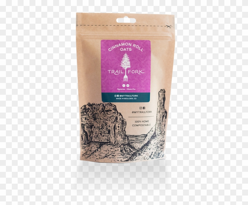 Front Label Oftrailfork Cinnamon Roll Oats Vegan Backpacking - Veganism Clipart #3962450