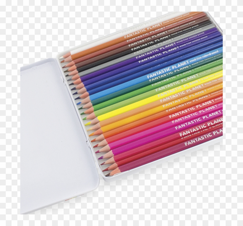 Fantastic Planet Wood-free Colored Pencil Set In Tin - Plastic Clipart #3963076