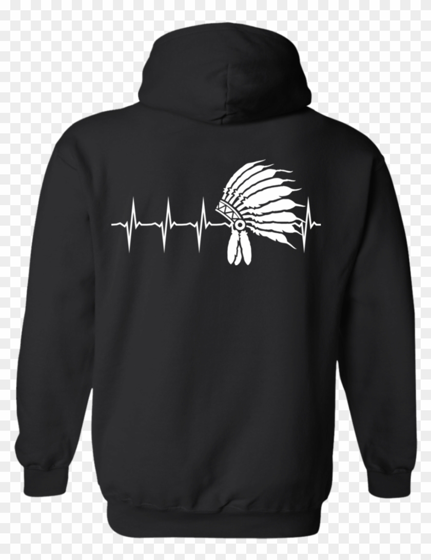Native Inspired Heart Beating Headdress Hoodies - Ford Focus Hoodie Clipart