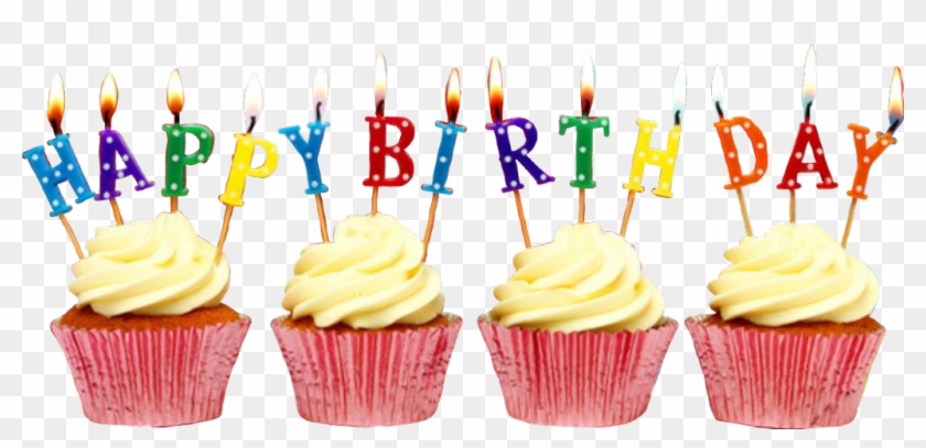 #happybirthday #happyday #birthday #cupcakes #candles - Gratulerer Med Dagen Ballonger Clipart #3963203