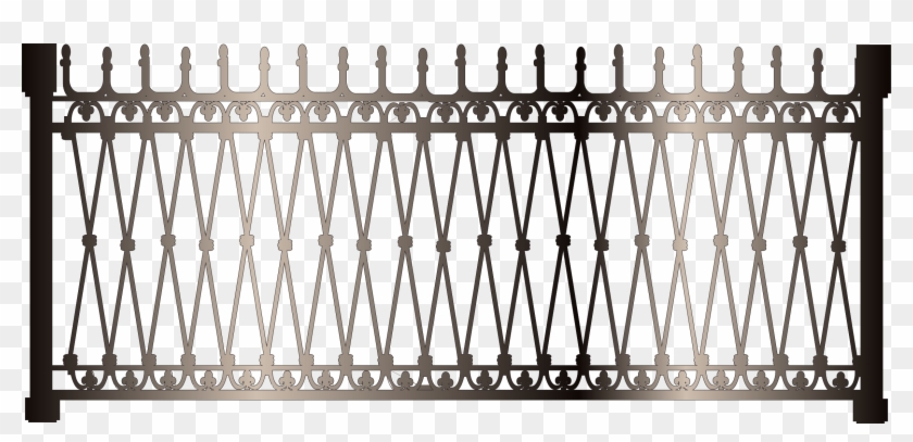 Iron Gate Pattern Material Transprent Png Free - Fence Clipart