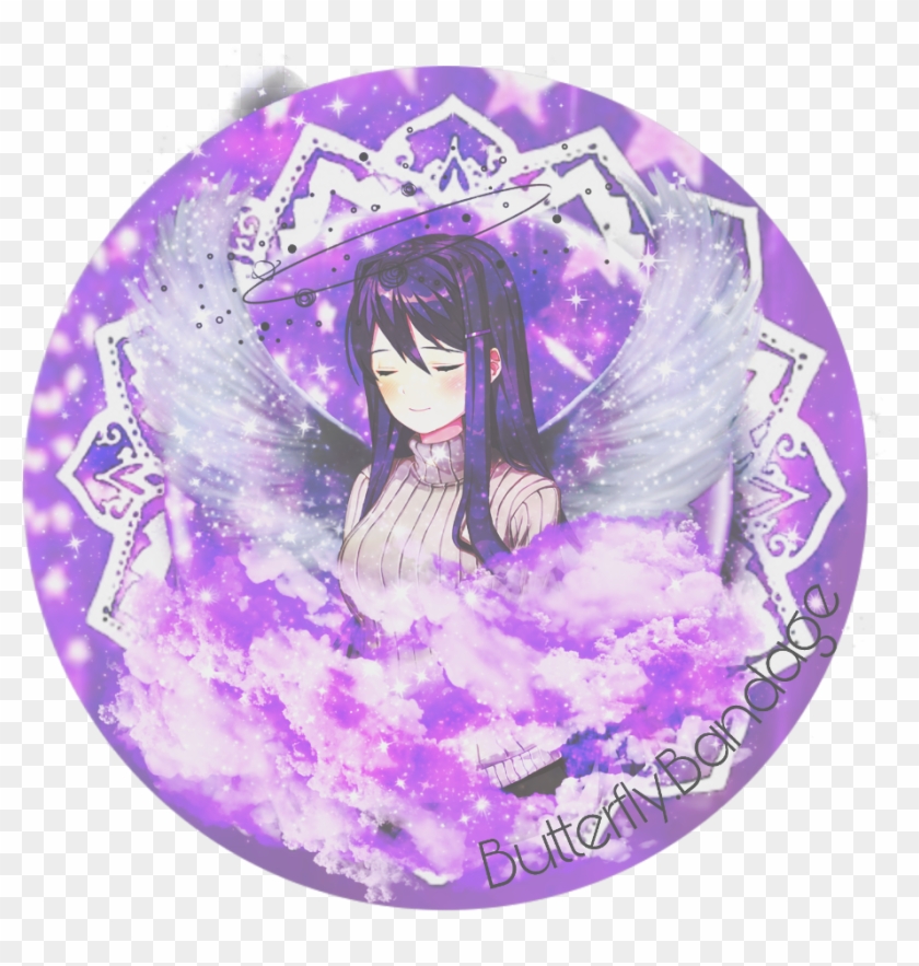 Yuri Purple Space Angel Pastel Icon Anime Girl - Manga Clipart