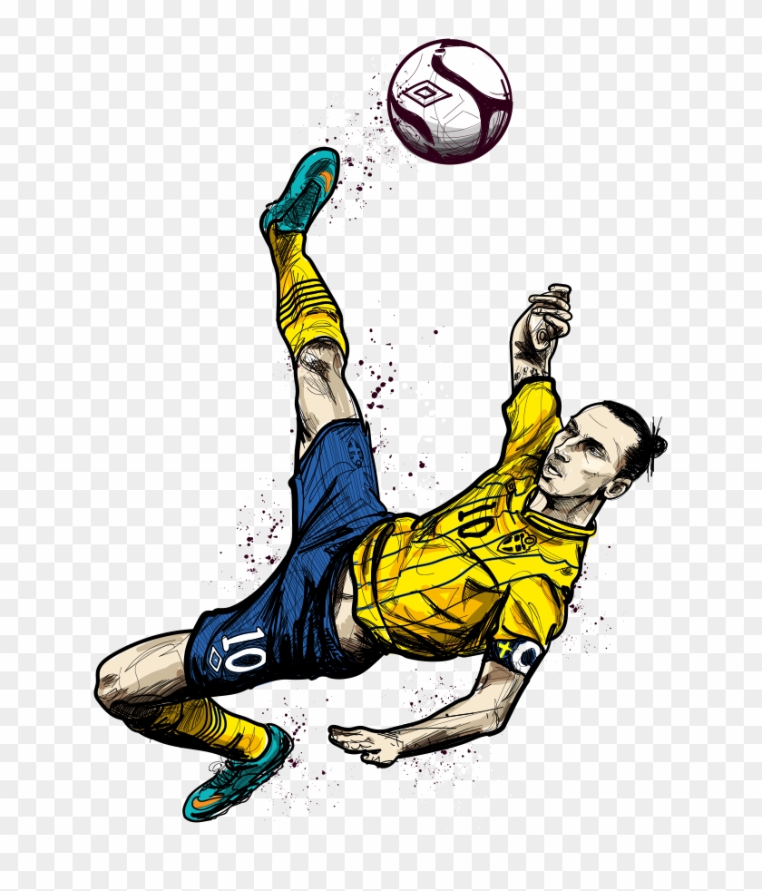 The World According To Zlatan - Zlatan Ibrahimovic Illustration Clipart #3964111