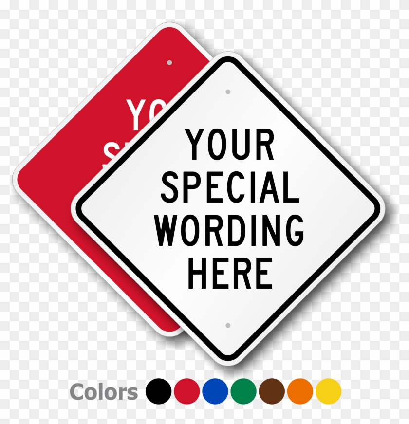 Customizable Diamond Shaped Sign Customizable Diamond - Sign Clipart
