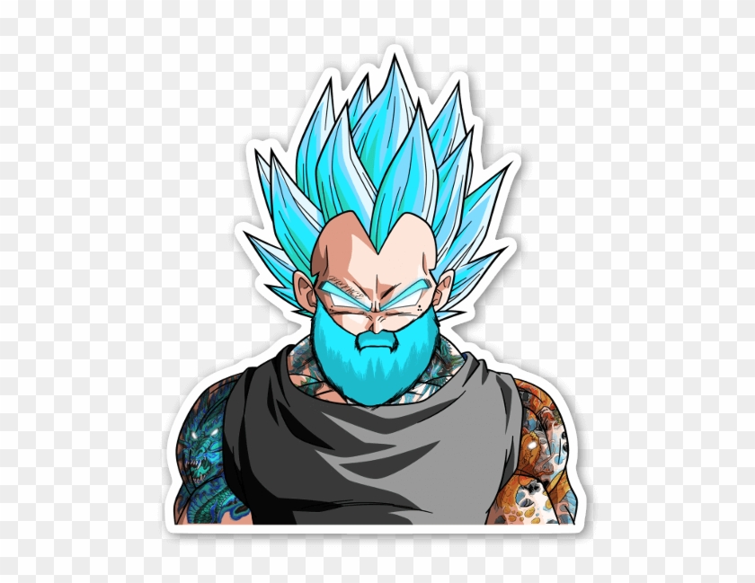 Saiyan Bearded - Bearded Saiyan Clipart